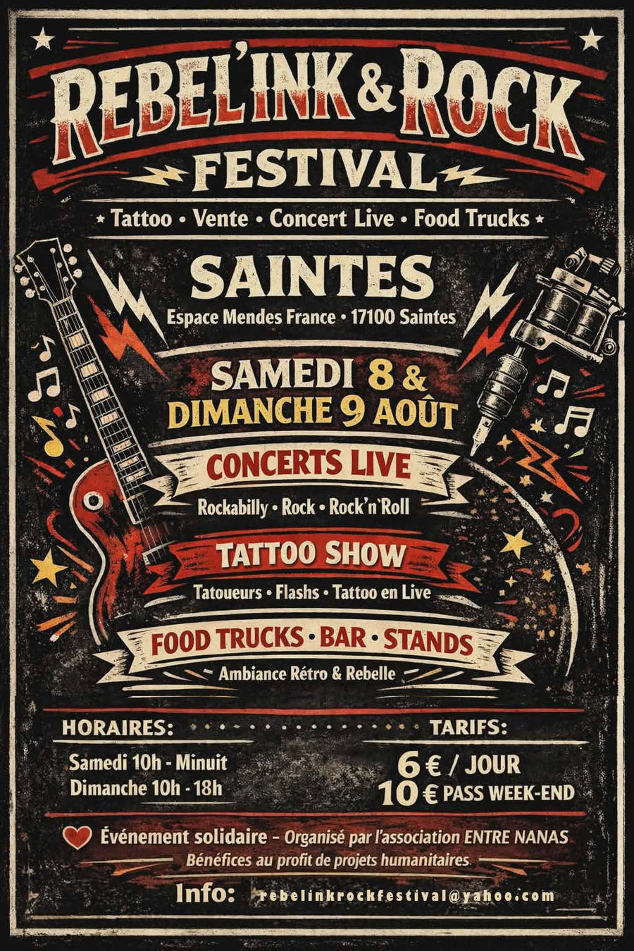 Rebel'Ink&Rock Festival - bijoux Lorred - Saintes
