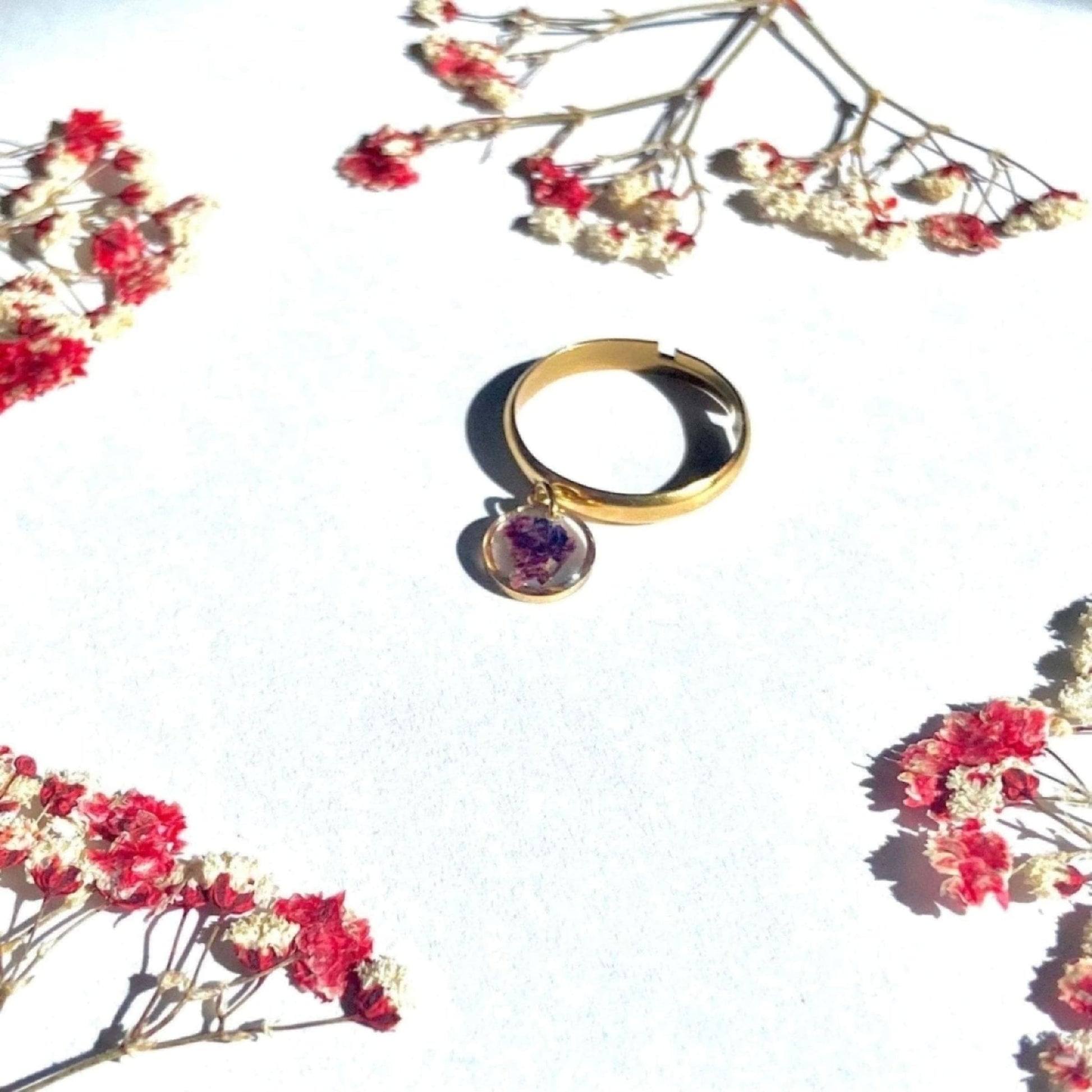 Bague SLIMY fleur bleuBaguesLorred