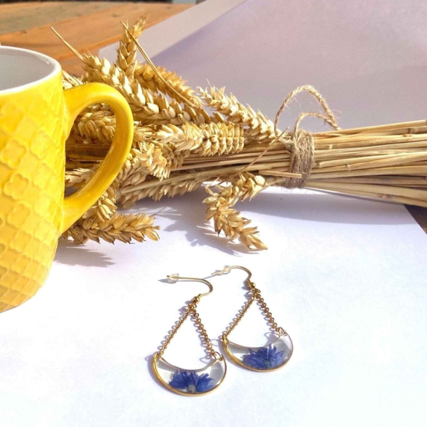 Boucles d'oreilles GYPSY bleuet