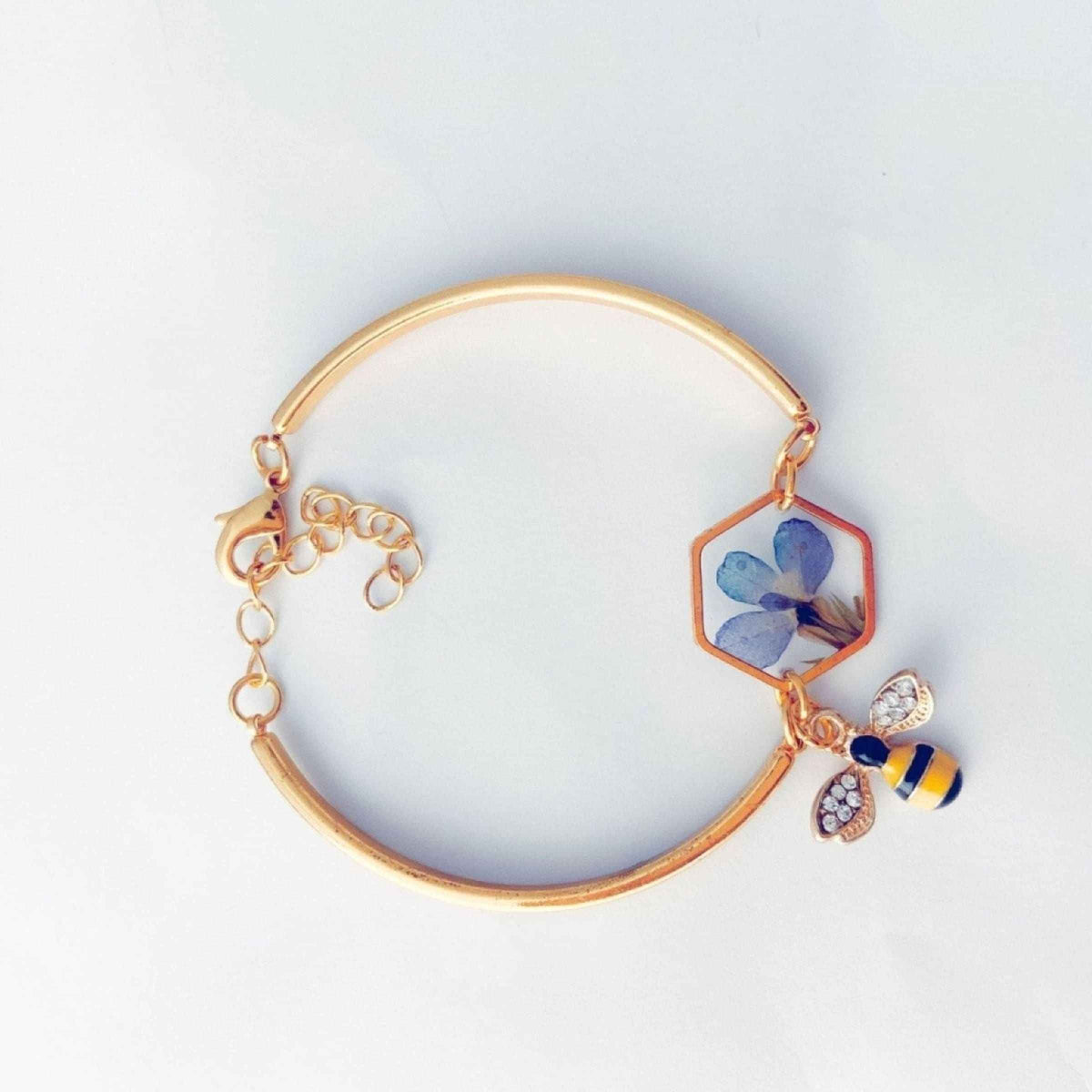 Bracelet Fleur Dorée - Lobélie et Abeille