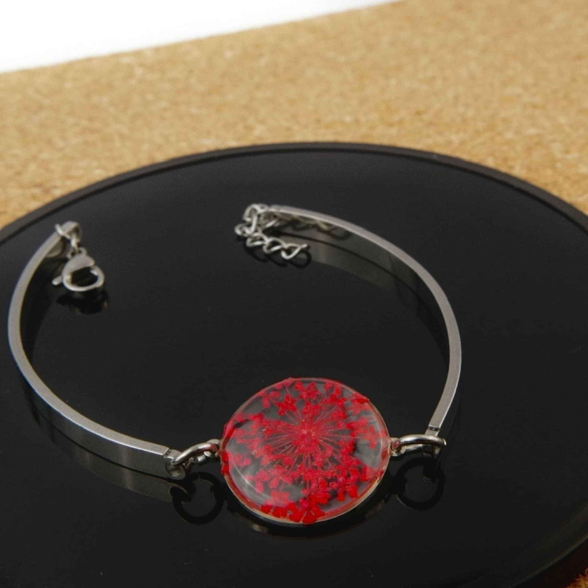 Bracelet Magnus Anne Rouge - Dentelle de la Reine Anne