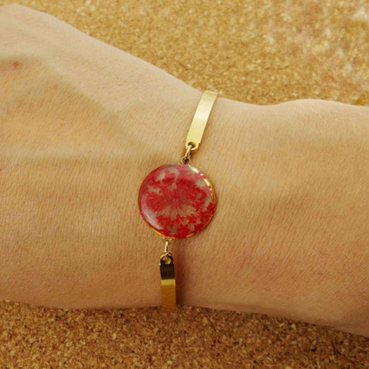 Bracelet Magnus Anne Rouge - Dentelle de la Reine Anne