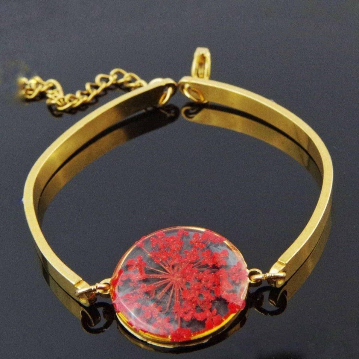 Bracelet Magnus Anne Rouge - Dentelle de la Reine Anne