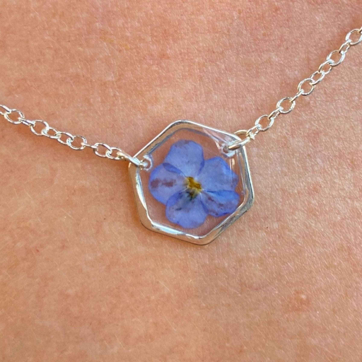 Collier Fleur de Myosotis