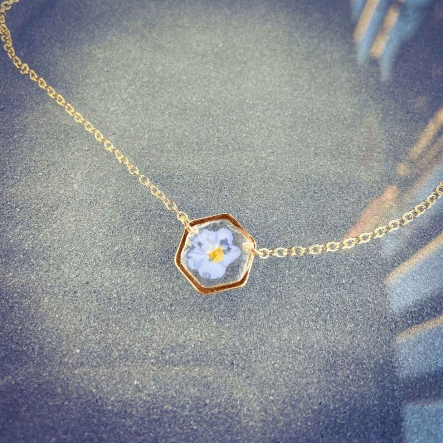 Collier Fleur de Myosotis