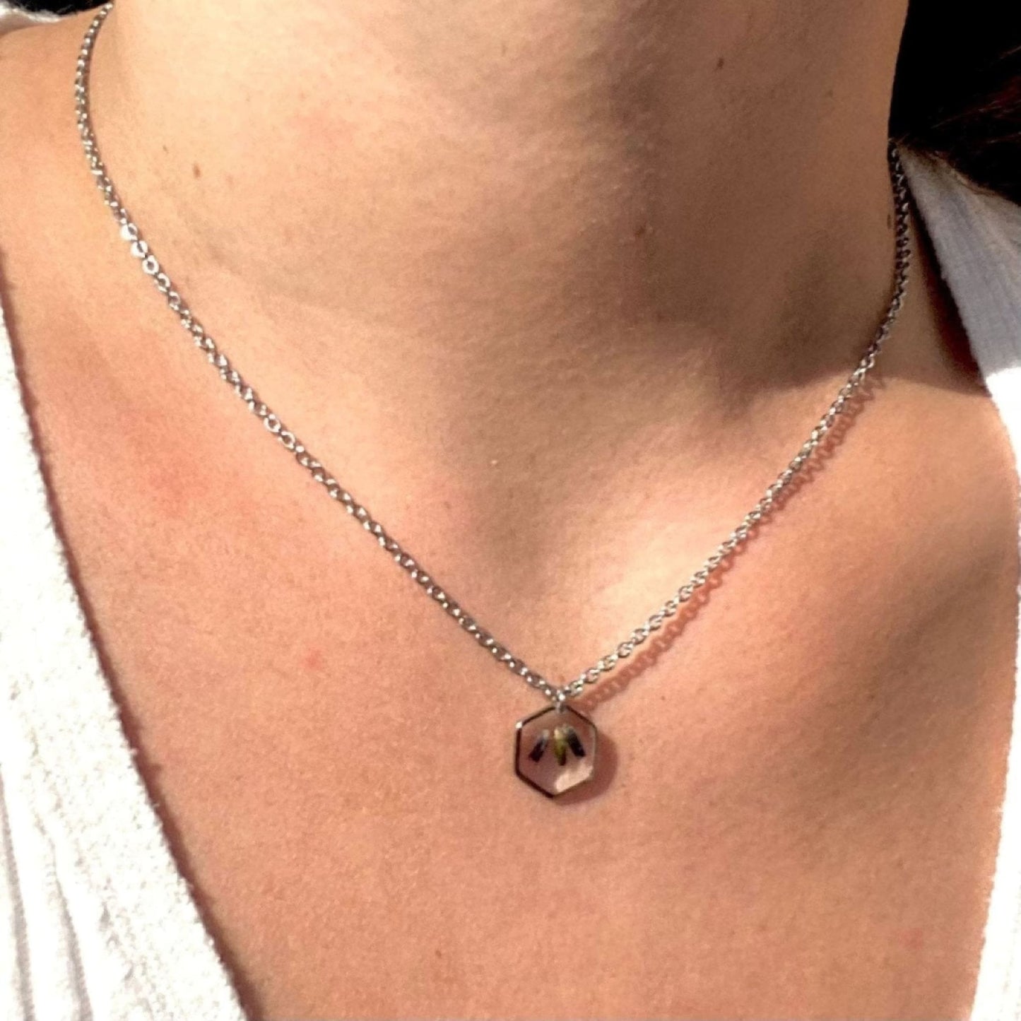 Collier LÉA inclusion de la lavandeColliersLorred