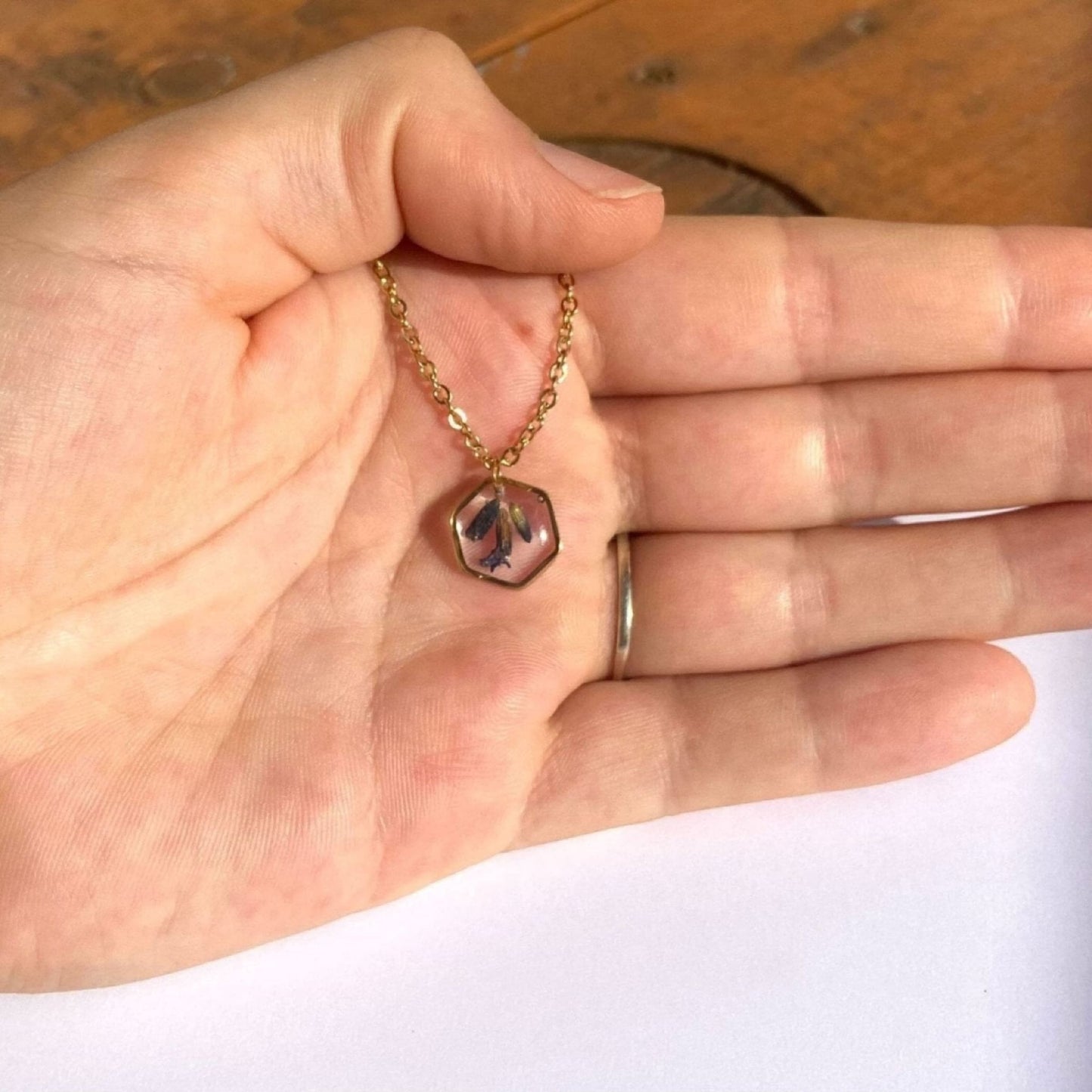 Collier LÉA inclusion de la lavandeColliersLorred