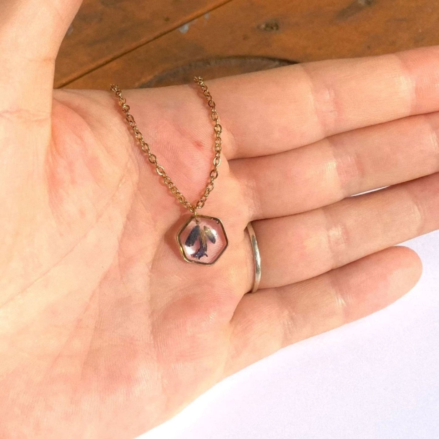 Collier LÉA inclusion de la lavandeColliersLorred