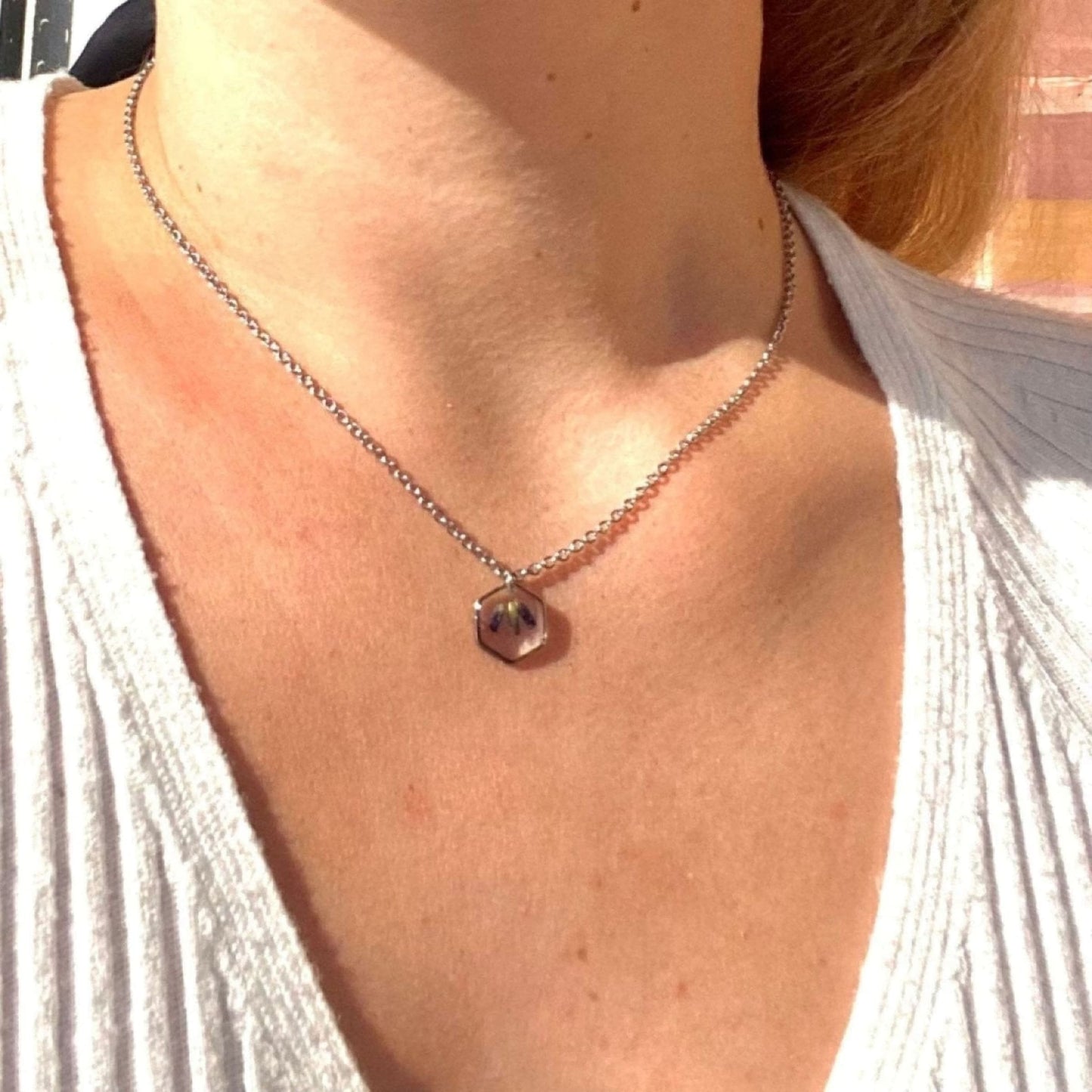 Collier LÉA inclusion de la lavandeColliersLorred