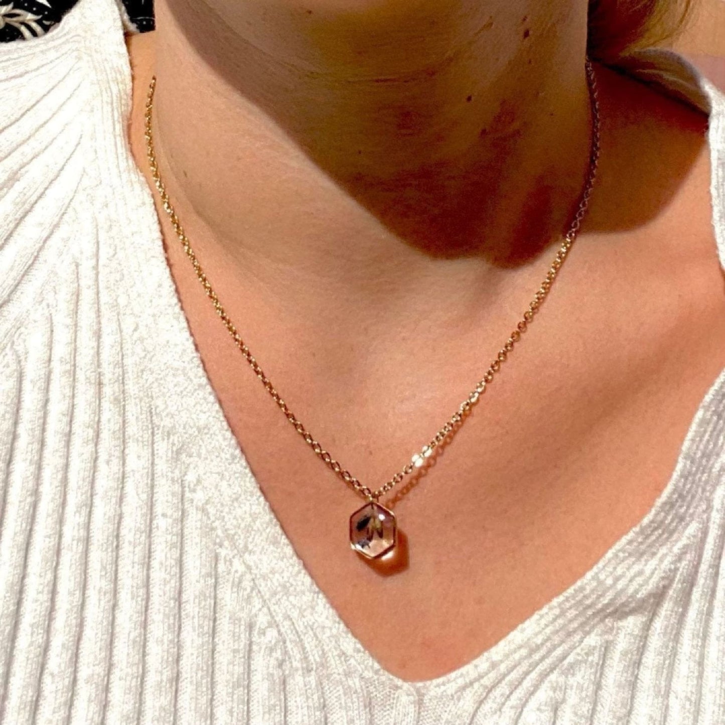 Collier LÉA inclusion de la lavandeColliersLorred