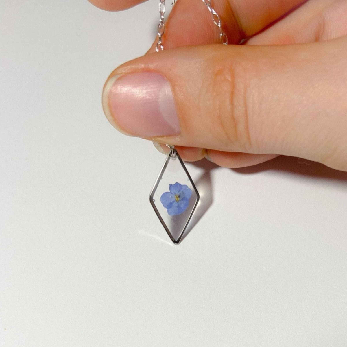 Collier Rombus Myosotis - Personnalisable