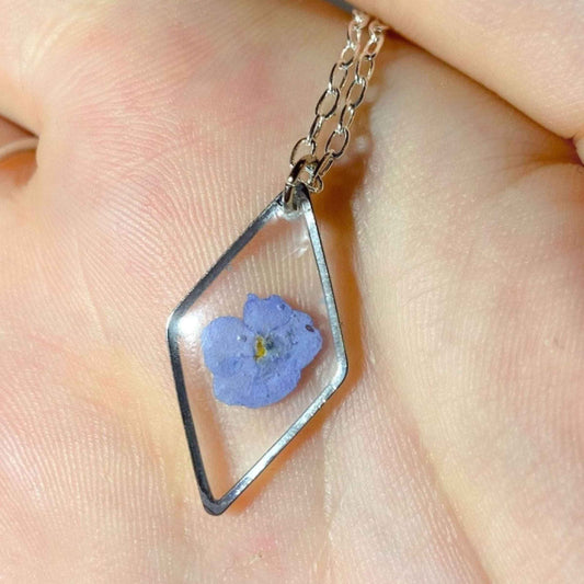 Collier Rombus Myosotis - Personnalisable