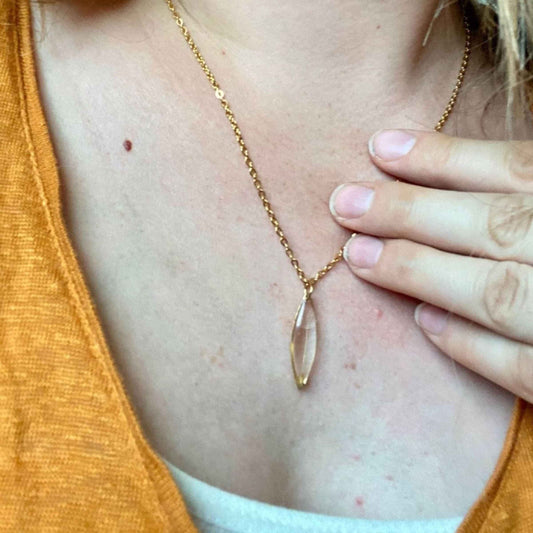 Collier SEED de pissenlit or