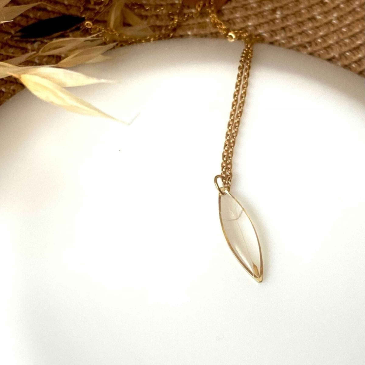 Collier SEED de pissenlit or