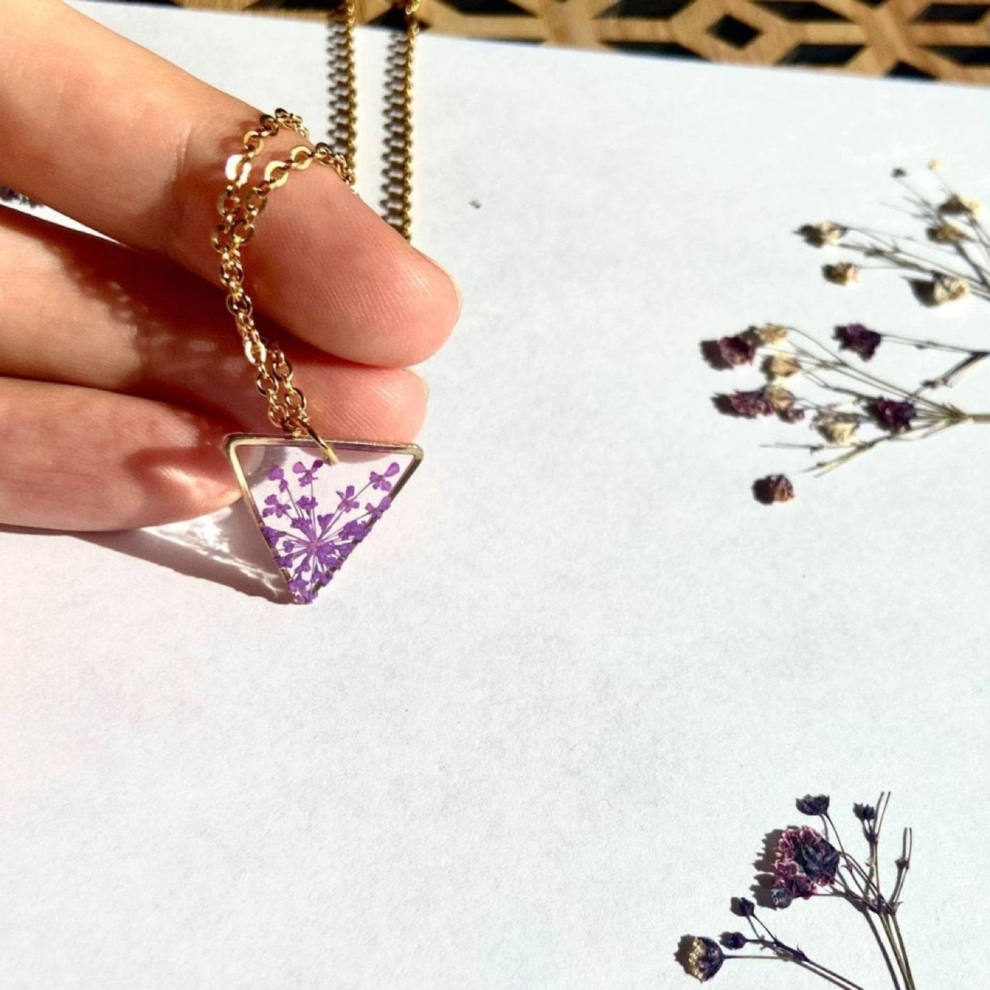 Collier TRIO ANNE violet orColliersLorred