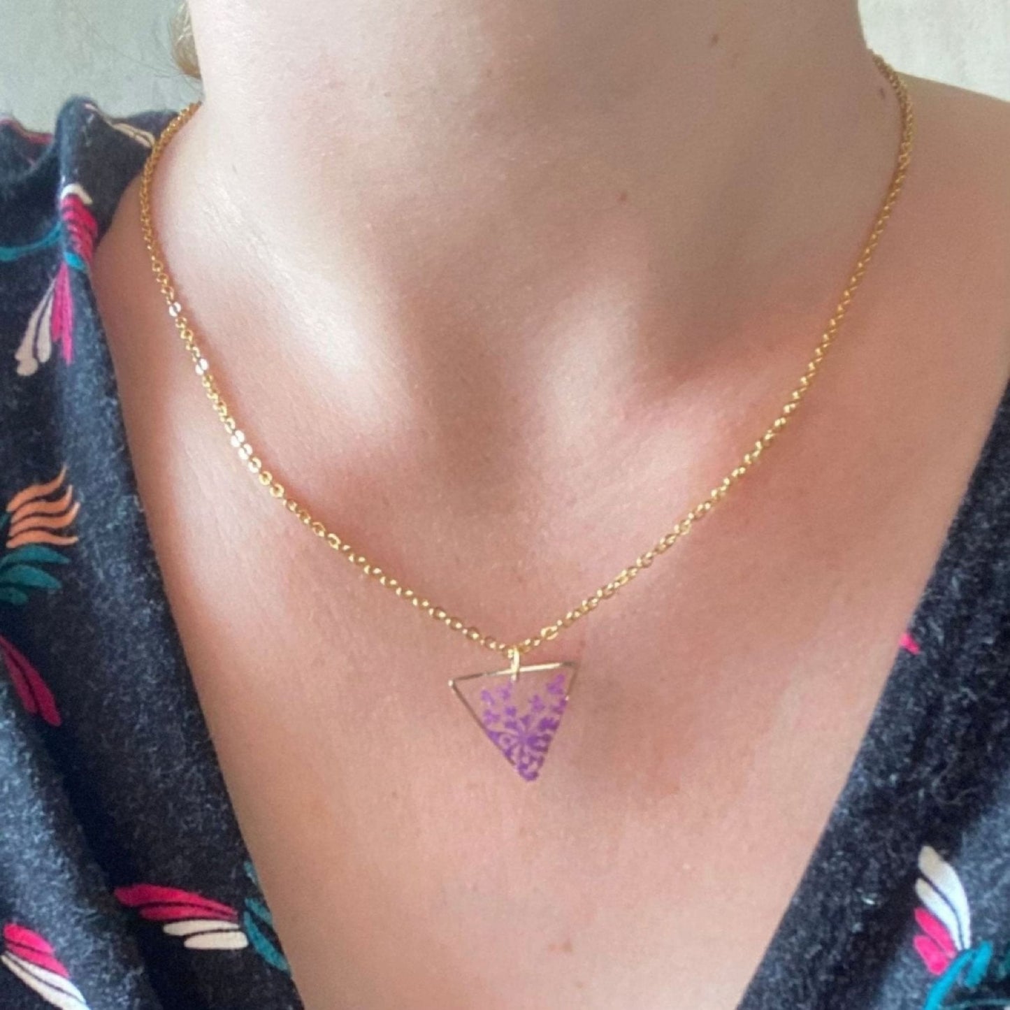 Collier TRIO ANNE violet orColliersLorred
