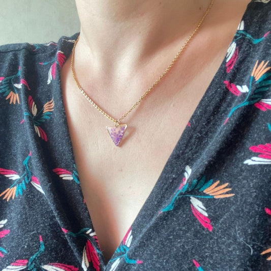 Collier TRIO ANNE violet orColliersLorred