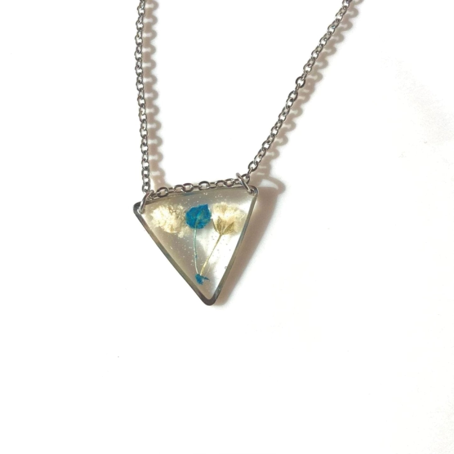 Collier TRIO de gypsophile bleu et blancColliersLorred