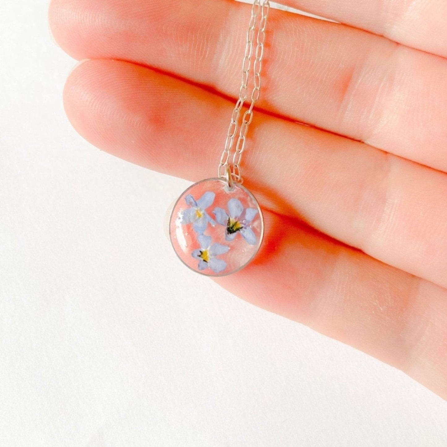 Collier trio de myosotis argentéColliersLorred