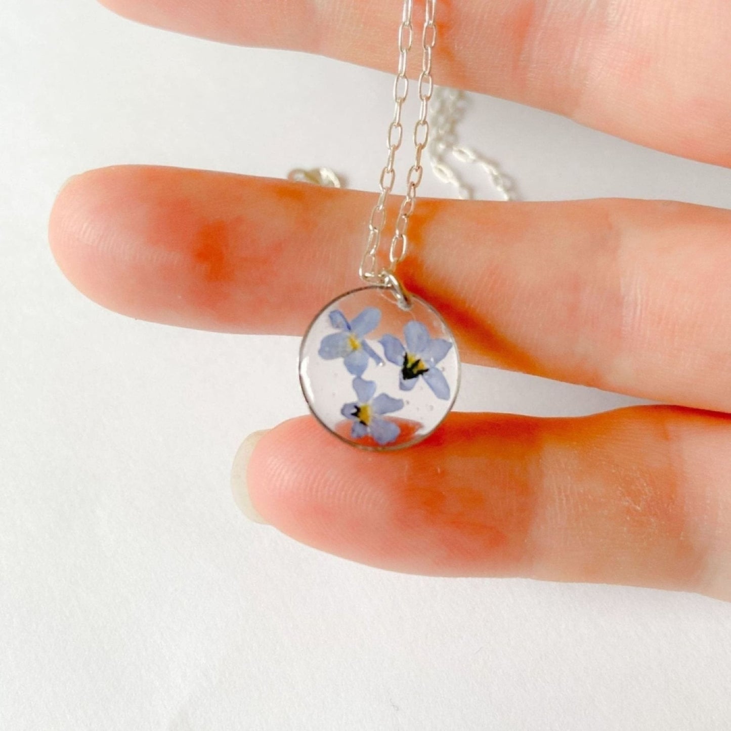 Collier trio de myosotis argentéColliersLorred