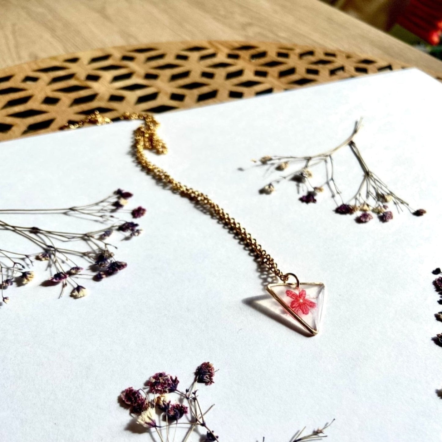 Collier TRIO LINK rouge orColliersLorred