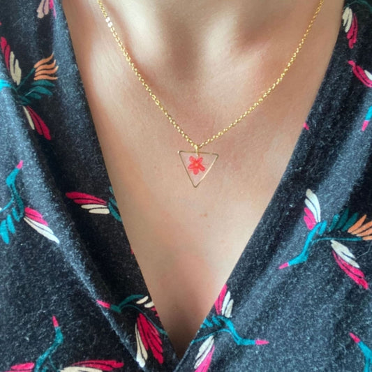 Collier TRIO LINK rouge orColliersLorred