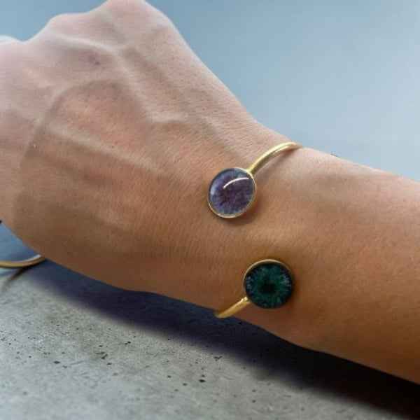 Bracelet Ouvert Avec Ornements Circulaires