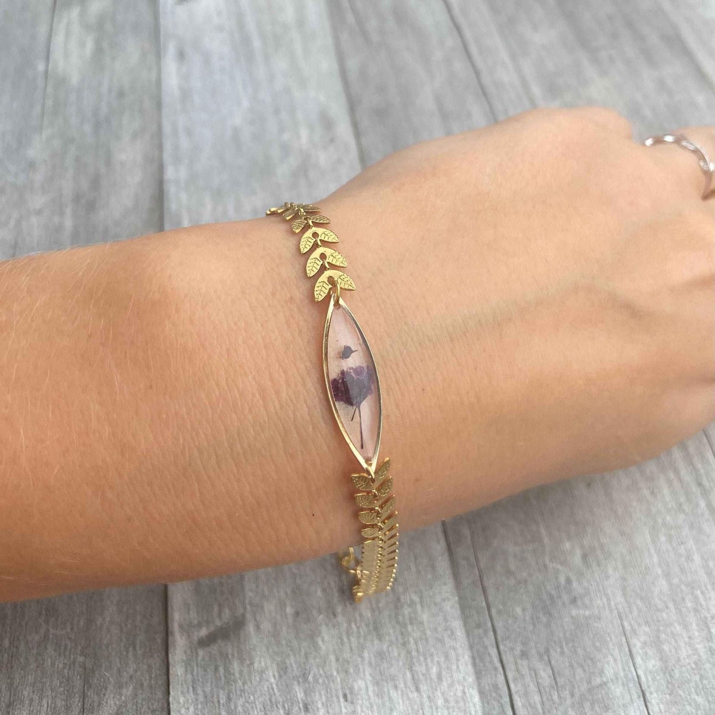 Bracelet Éclat Fleuri - Gypsophile Violet