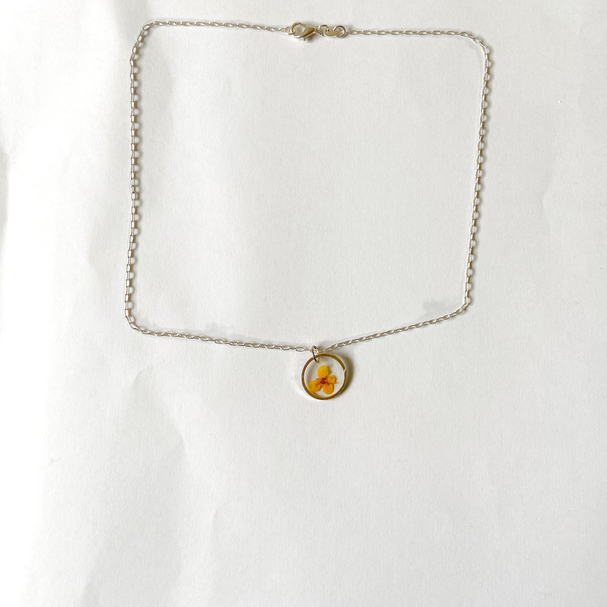 Collier coeur de fougère collier de fleurs séchées cadeau de Noël pour elle bijoux en vraie fleur - Lorred