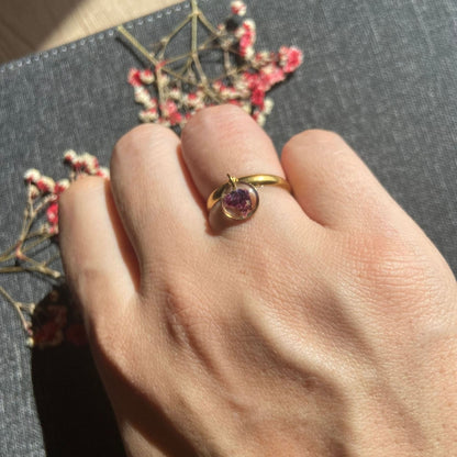 Bague Fleur d’Azur - Symplocos Bleue - Gypsophile violet