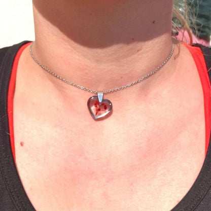 Collier JE TE LOUVE broom - bloom rouge orColliersLorred