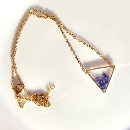 Collier TRIO de bleuet orColliersLorred