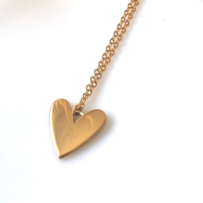Gravure personnalisée collier beau petit coeur de couleur or - Lorred