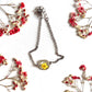 Jaune spiraea pressé fleur argent couleur bracelet cadeau promesse de Noël - Lorred