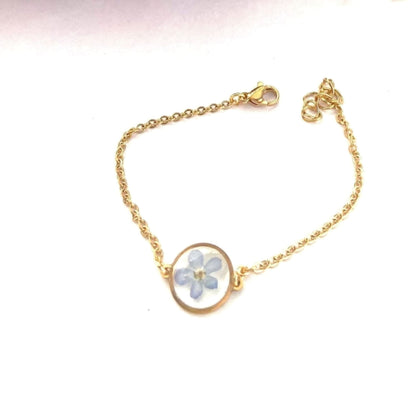 Léger comme un Souvenir: Bracelet Myosotis en Acier