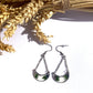 Boucles d'oreilles bohèmes pendantes couleur argent avec herbe verte pressée cadeau Saint Patrick pour elle - Lorred