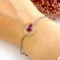 Bracelet de couleur argent avec fleur pressée violette pour bébé est un cadeau parfait pour elle pour St Valentin - Lorred
