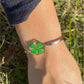 Bracelet hexagone avec l'inclusion d'un trèfle à quatre feuilles cadeau pour elle pour la fête des mères - Lorred