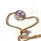 Bracelet réglable chaîne de couleur or avec fleur de lobélie pressée Cadeau de fête des mères - Lorred